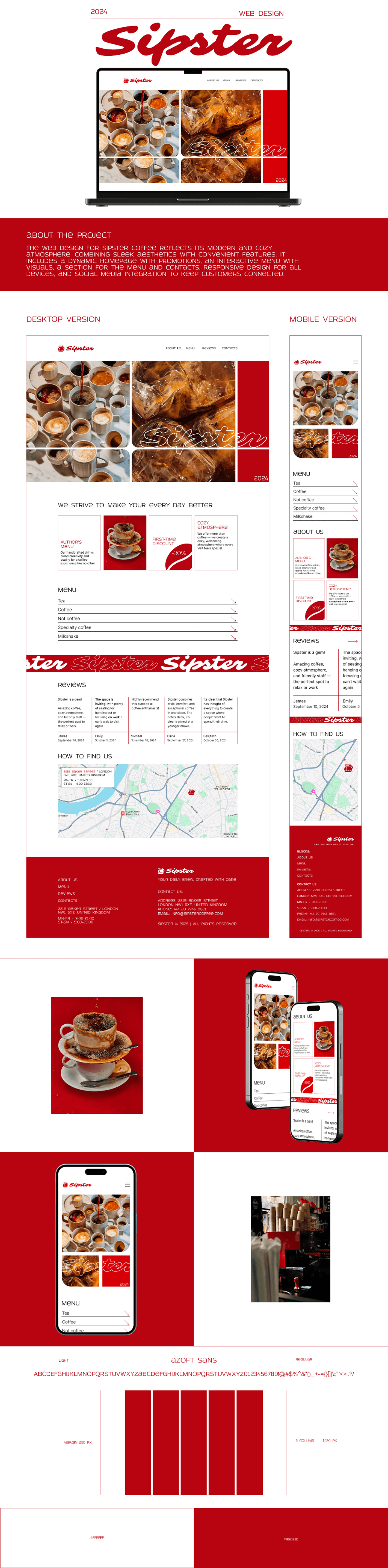 Лендинг для кофейни Sipster